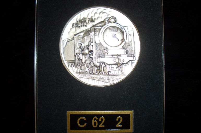 【純銀】C622 蒸気機関車 記念メダル SL C62 2 純銀製 メダル 昭和時代5 | 静岡のお茶・川根茶専門店
