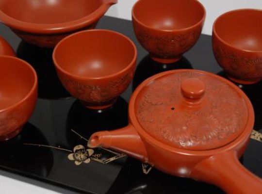 初代間野舜園【百菊 煎茶器揃】